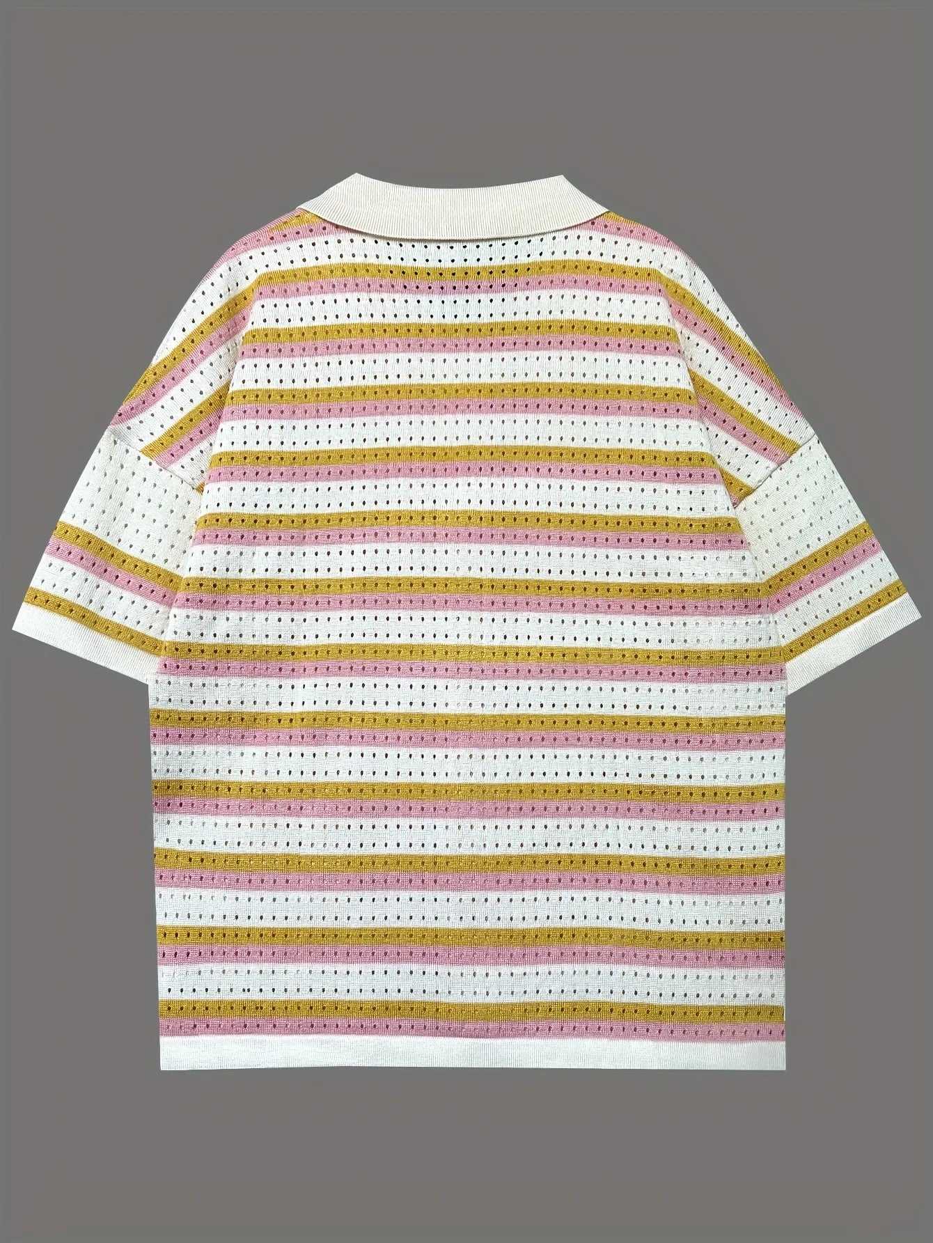 2026 Spring Summer Casual Beach Woolen Suit Fashionable Color-blocked Short-sleeved Striped Top And Loose Shorts Two-piece Set