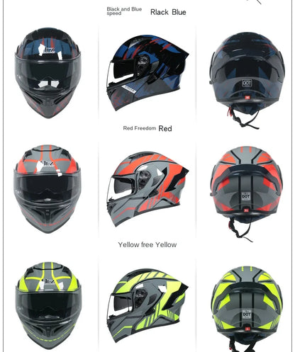 Flip Up Motorcycle Helmet Double lens full face helmet High quality DOT approved Moto cascos motociclistas capacete
