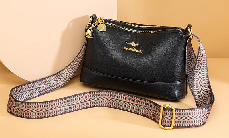 100% Cow Leather High Quality Handbag Purse Women Bag Trend Luxury Designer Shoulder Crossbody Sac Ladies Branded Fashion Totes