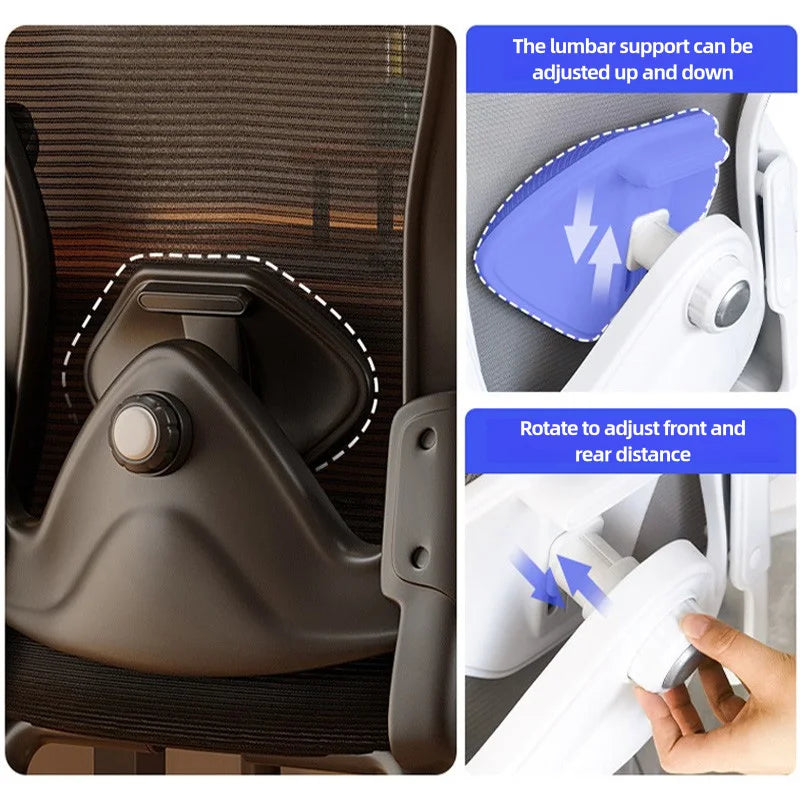 Office Chair Mesh High Back Desk Computer Chairs Dormitory Study Ergonomic Gaming Seats Home Furniture Thickened Seat Cushion