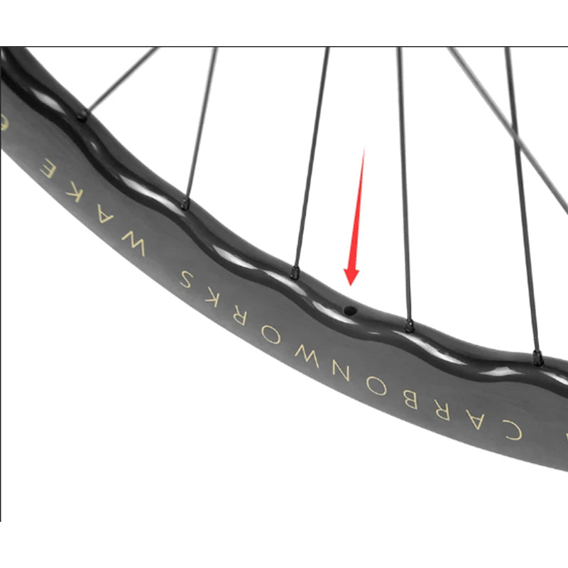 New 700C 65mm wave Road Bike UD Full Carbon Fibre Bicycle Thru Axle Center lock Disc brake Wheelset clincher tubeless rims 25mm