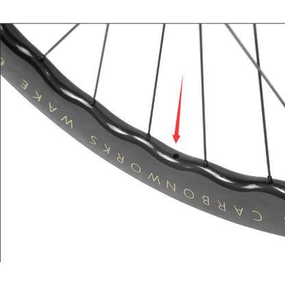 New 700C 65mm wave Road Bike UD Full Carbon Fibre Bicycle Thru Axle Center lock Disc brake Wheelset clincher tubeless rims 25mm