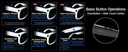 2026 New 4K HD 800W Pixel Dual-Camera Smart Glasses Men 1080P Video Recording AI Chat WIFI Transmission Translation Call Glasses