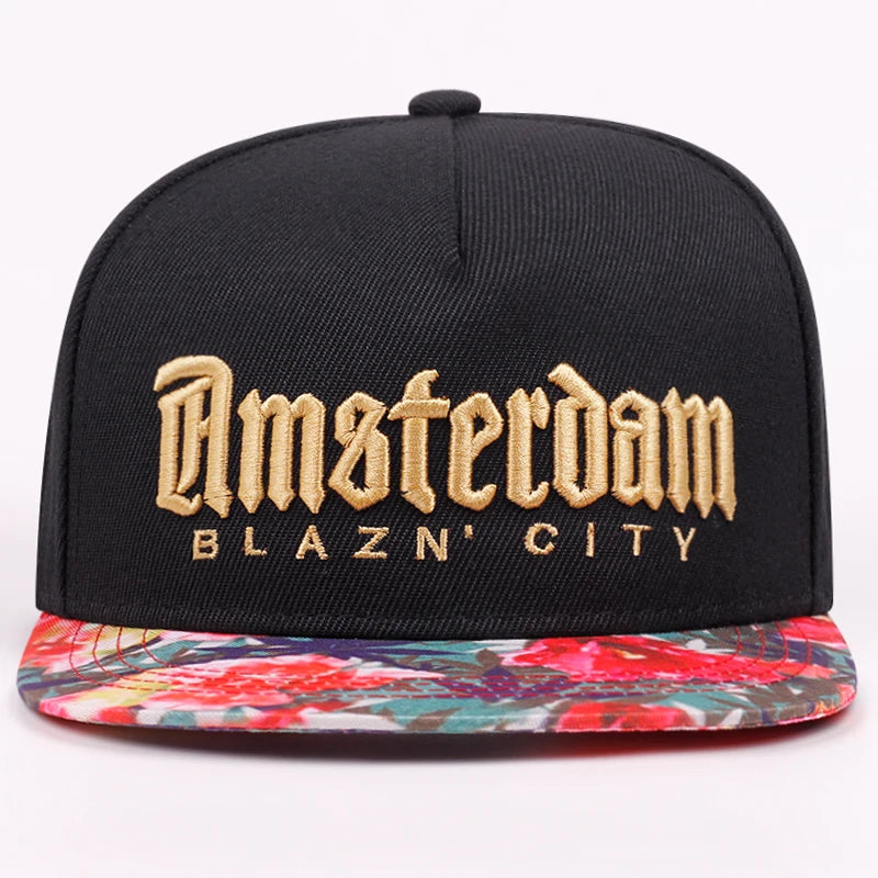 2025 Trendy Fashion New Flat brimmed Hat Men's Personalized HipHop Hat Women's Outdoor Leisure Cycling Sunshade Hat Baseball Hat