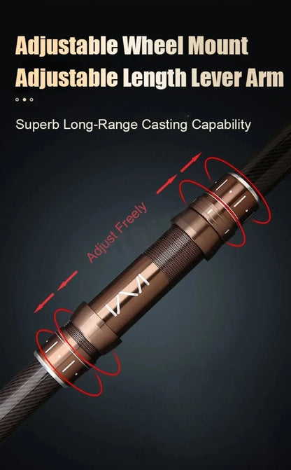 2.1-4.5M Telescopic Fishing Rod Carbon Spinning Fishing Pole Boat Saltwater Freshwater Beach Rock Surfcasting Baitcasting Rod
