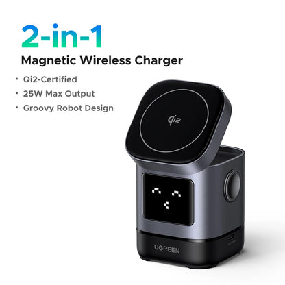 UGREEN UNO Qi2 15W Magnetic Wireless Charger Charging Stand With Cable  For iPhone 16 17 Pro Max For MagSafe Fast Charger