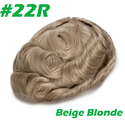Men Toupee 0.06mm Thin Skin Natural Hairline Men's Capillary Prothesis Toupee Men Wigs Male Wig Hair System 100% Human Hair