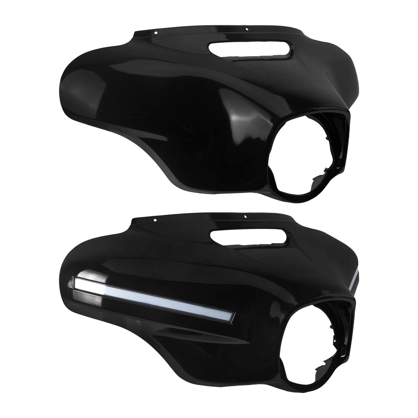 Front Light Batwing Outer Cover Motorcycle Headlight Fairing With LED Lamp For Harley Touring Ultra Limited Street Glide 14-2024