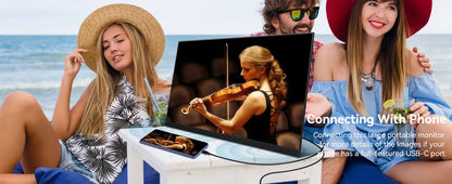 23.8” 120Hz Touchscreen Computer IPS 100%sRGB Display With Stand Portable Monitor For LaptopXBox Switch PS5 Gaming Extend Screen