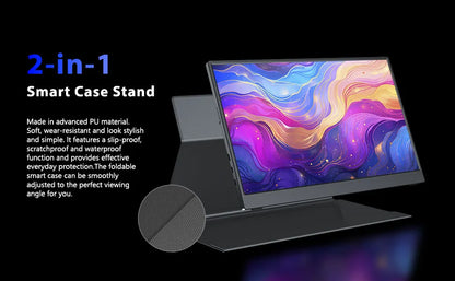 Adreamer 1920*1080 15.6-inch Portable Monitor 60HZ For Laptop/ XBox/ PS5/ Switch/ TV Box/ Cell Phone PC Extension Mobile