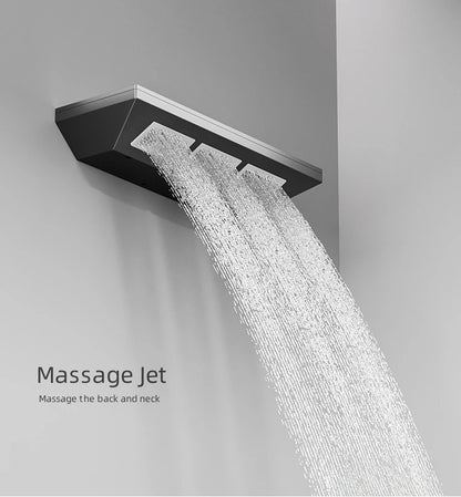 Shower System Set 2025 in Wall Mount With Thermostatic Multi-Function Mixer Rainfall For Showering Luxury Bathroom Smart Home
