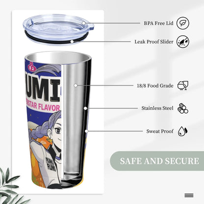 kpop demon hunters ramen rumi Tumbler With Straw  Stainless Steel Tumblers Cup Double Wall Vacuum Insulated for Cold Or Hot 20oz