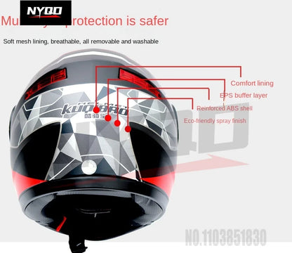 KUQIBAO motorcycle bluetooth helmet double lens uncovered motorcycle helmet with FM large capacity 1200mAh flip helmet