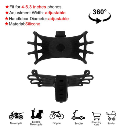 360 Rotatable Bicycle Phone Holder Motorcycle Stand Bracket Silicone GPS Support For Iphone 11 Xiaomi 10 Huawei P40