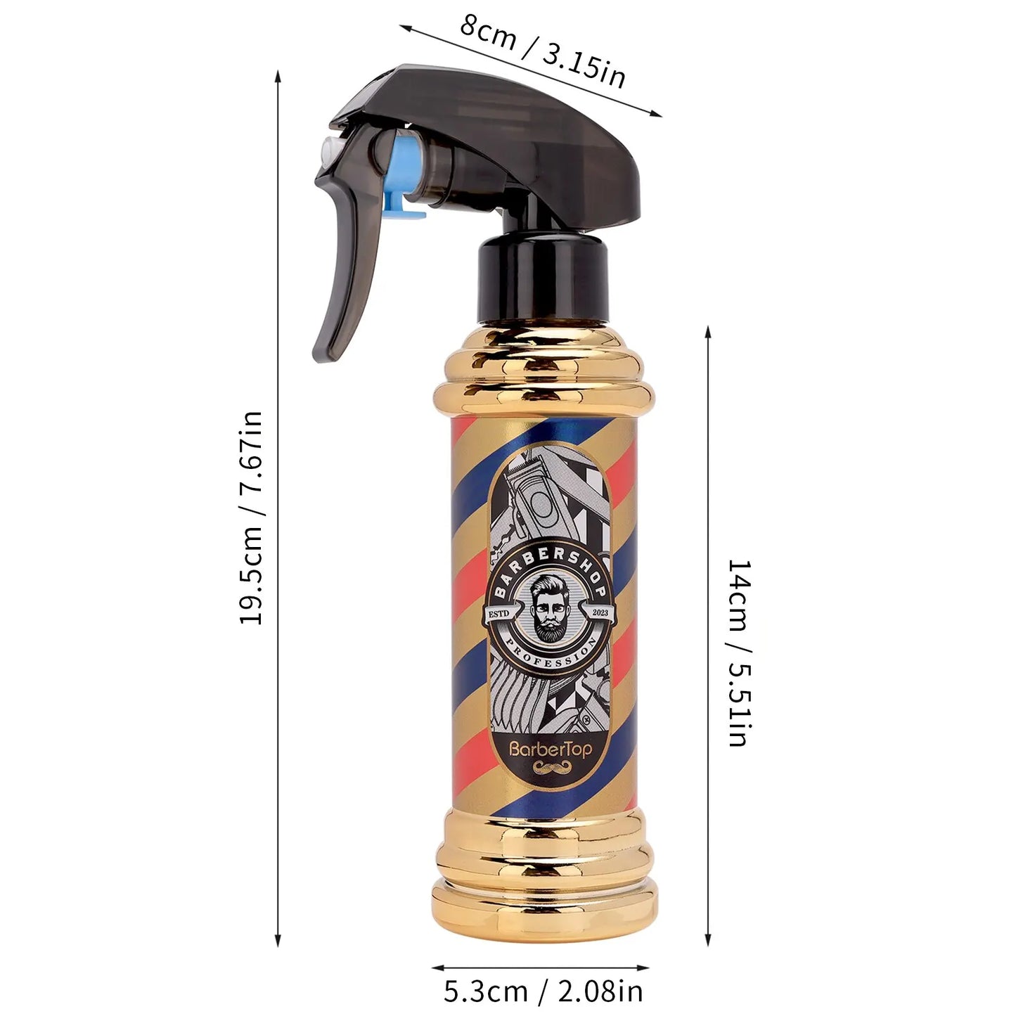 Retro Hairdressing Spray Bottle Refillable Bottles Continuous Mist Watering Can Portable Salon Barber Water Sprayer