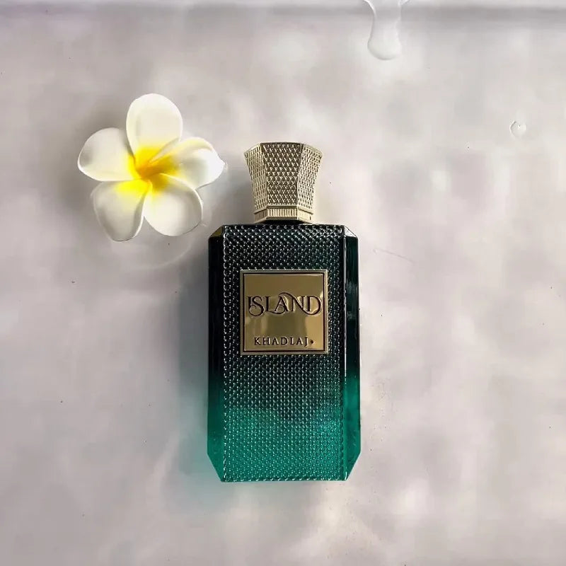 Khadlaj Island Eau de Parfum Spray for Unisex 3.4 Ounce Lasting Amber Vanilla Fragrance Perfume 100 ML Luxury Pheromones Cologne