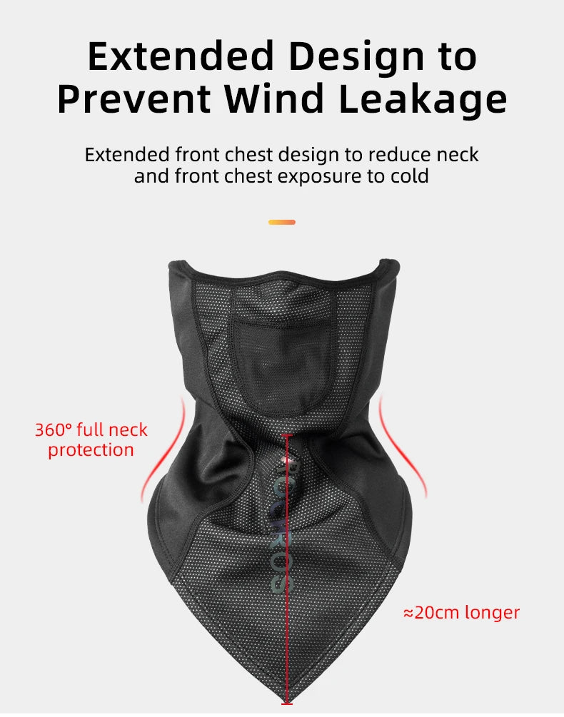 ROCKBROS Winter Warm Bike Full Face Mask Breathable Windproof Fleece MTB Road Bicycle Scarf Masks Ski Motorcycle Cycling Mask
