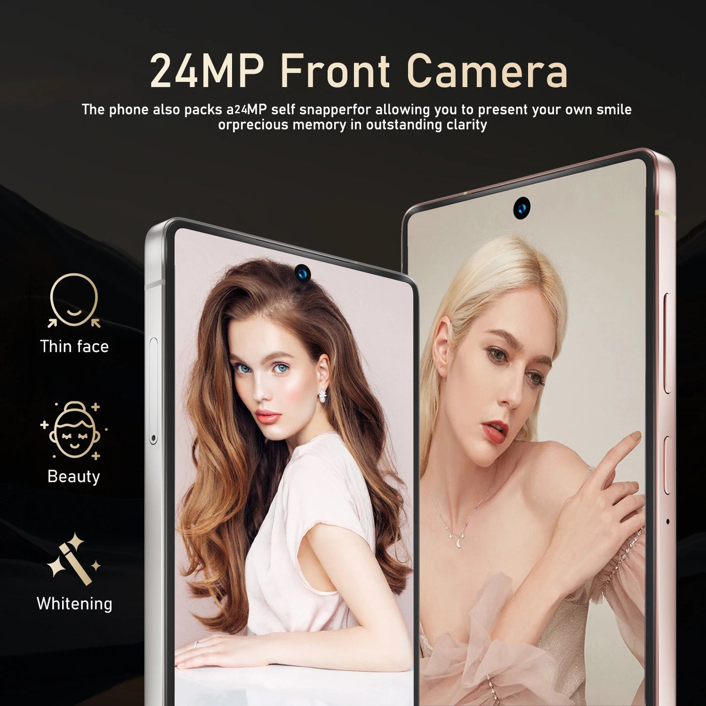 FUFFI Global Vision S26 Pro Smartphone Android 8GB RAM 512GB ROM 6.8 Inch Phone 1920x1080HD 24MP+48MP 5G Network Mobile Phones