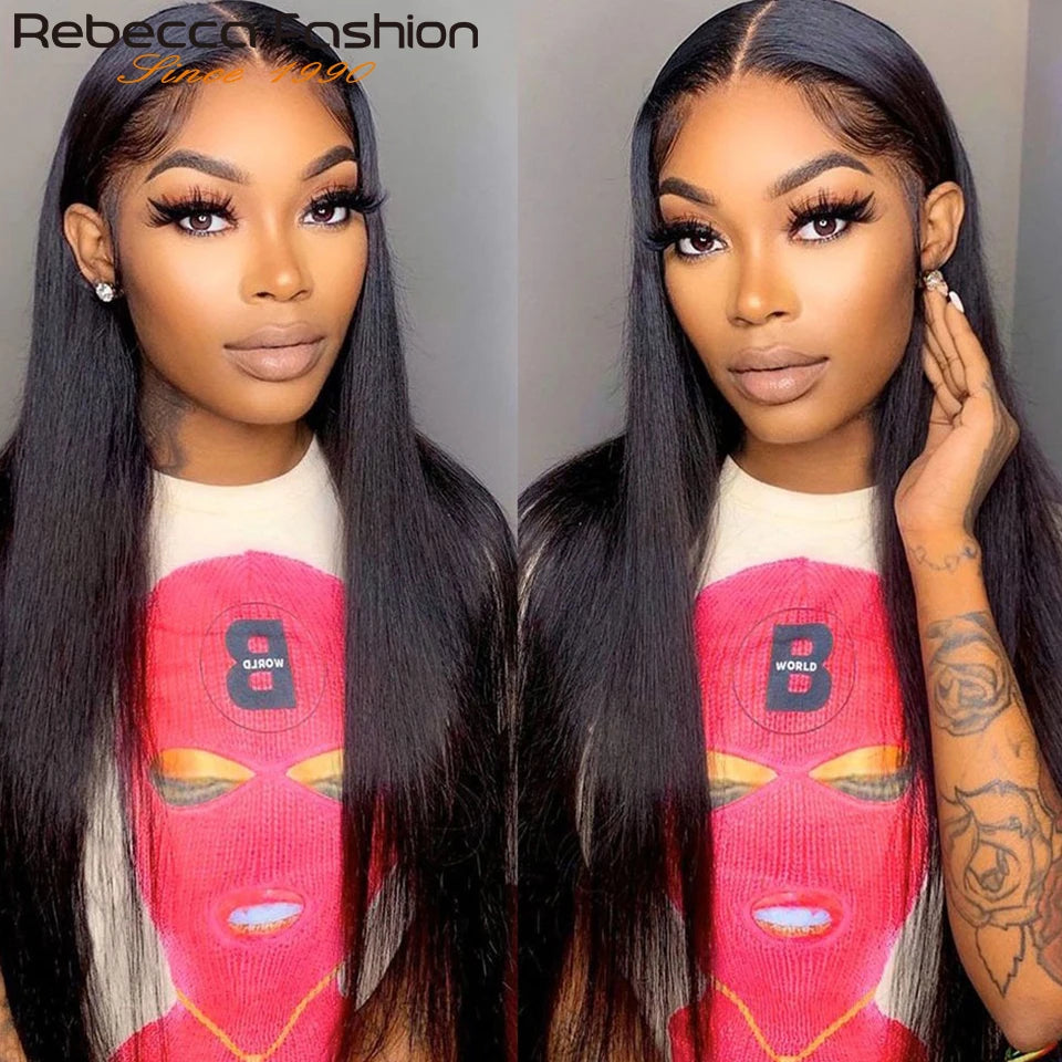180D 13X4 Straight Lace Front Wigs Straight Human Hair Wigs For Women Human Lace Wigs Brazilian Lace Wigs Straight Frontal Wigs