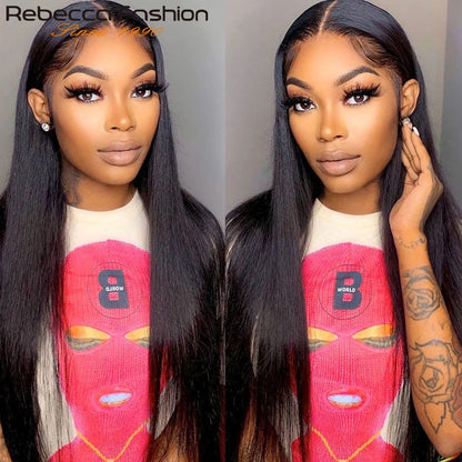 180D 13X4 Straight Lace Front Wigs Straight Human Hair Wigs For Women Human Lace Wigs Brazilian Lace Wigs Straight Frontal Wigs