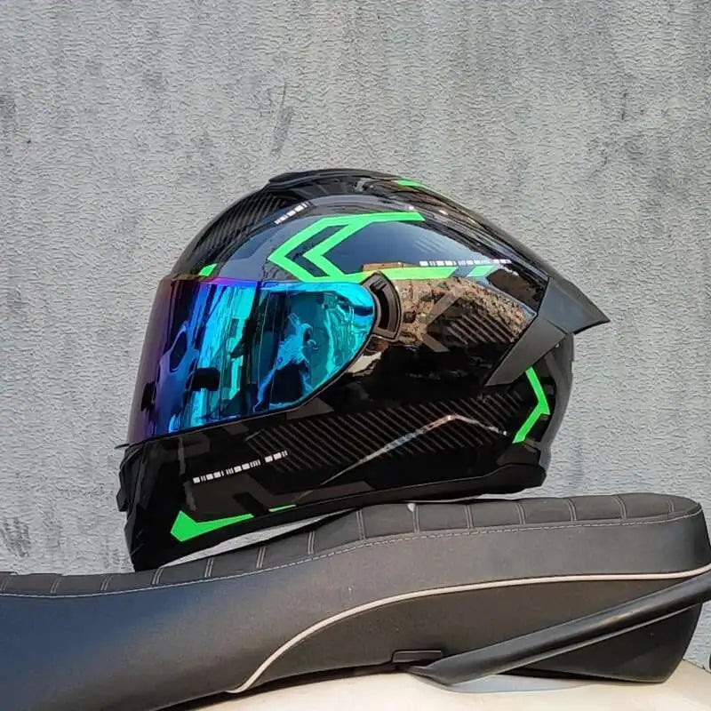 Motorcycle Helmet  four seasons LVS  Professional racing dual lens safety helmet motorcycle full face protector, approved by DOT