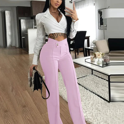 Women Flared Wide-leg Pants New 2026 Fashion Temperament Commuting Pants Versatile Fashionable Casual Wide Leg Pants Trousers