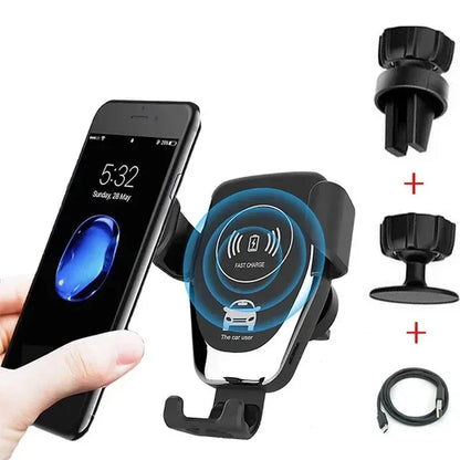 Car Wireless Charger Air Vent Mount Phone Holder Stand For iPhone 17 16 15 14 13 12 Samsung Xiaomi Induction Fast Car Charging