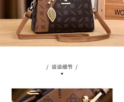 Luxury Brand Designer Women'S Handbag Leather Printed Shoulder Bag Large Capacity Classic Retro Crossbody Bag Commuting Tote Bag