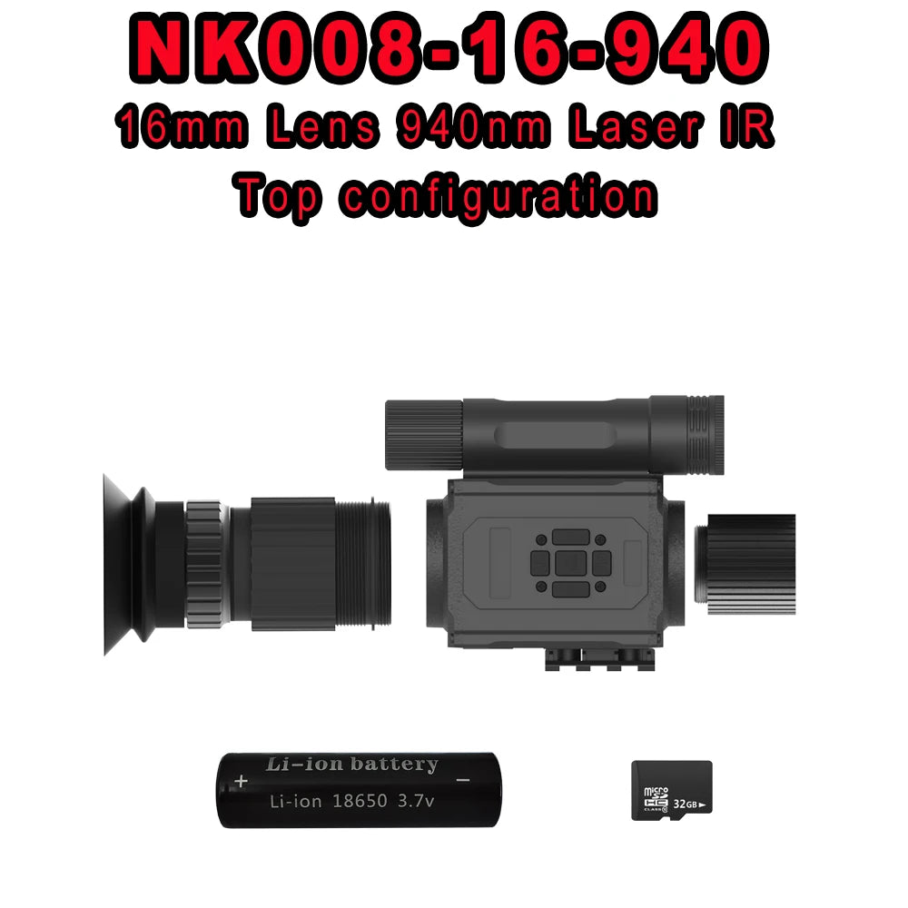 Megaorei NK008 940NM Laser IR Monocular Cross-Border Monocular Infrared Night Vision Telescope with Low Light Level & Battrery