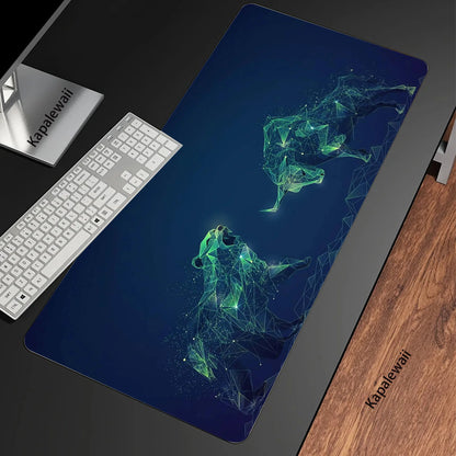 Stock Market Chart Pattern XXL Mouse Pad 900x400 Mousepad Mechanical Keyboard Gamer Desk Mice Computer Peripherals Office Mat