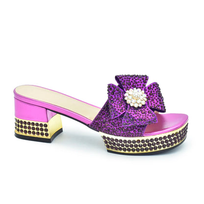 New Design Full Crystal Open Toe Sandals Designer Shoes Women Luxury 2025 Nigerian Women Wedding Shoe Decorated with Rhinestone