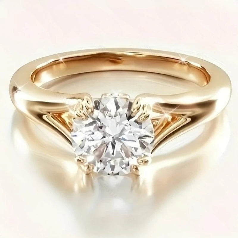 New Fashion Sparkling Inlaid Zirconia Ring for Women Exquisite Luxury Wedding Party Jewelry Accessories Gifts