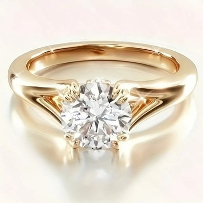 New Fashion Sparkling Inlaid Zirconia Ring for Women Exquisite Luxury Wedding Party Jewelry Accessories Gifts