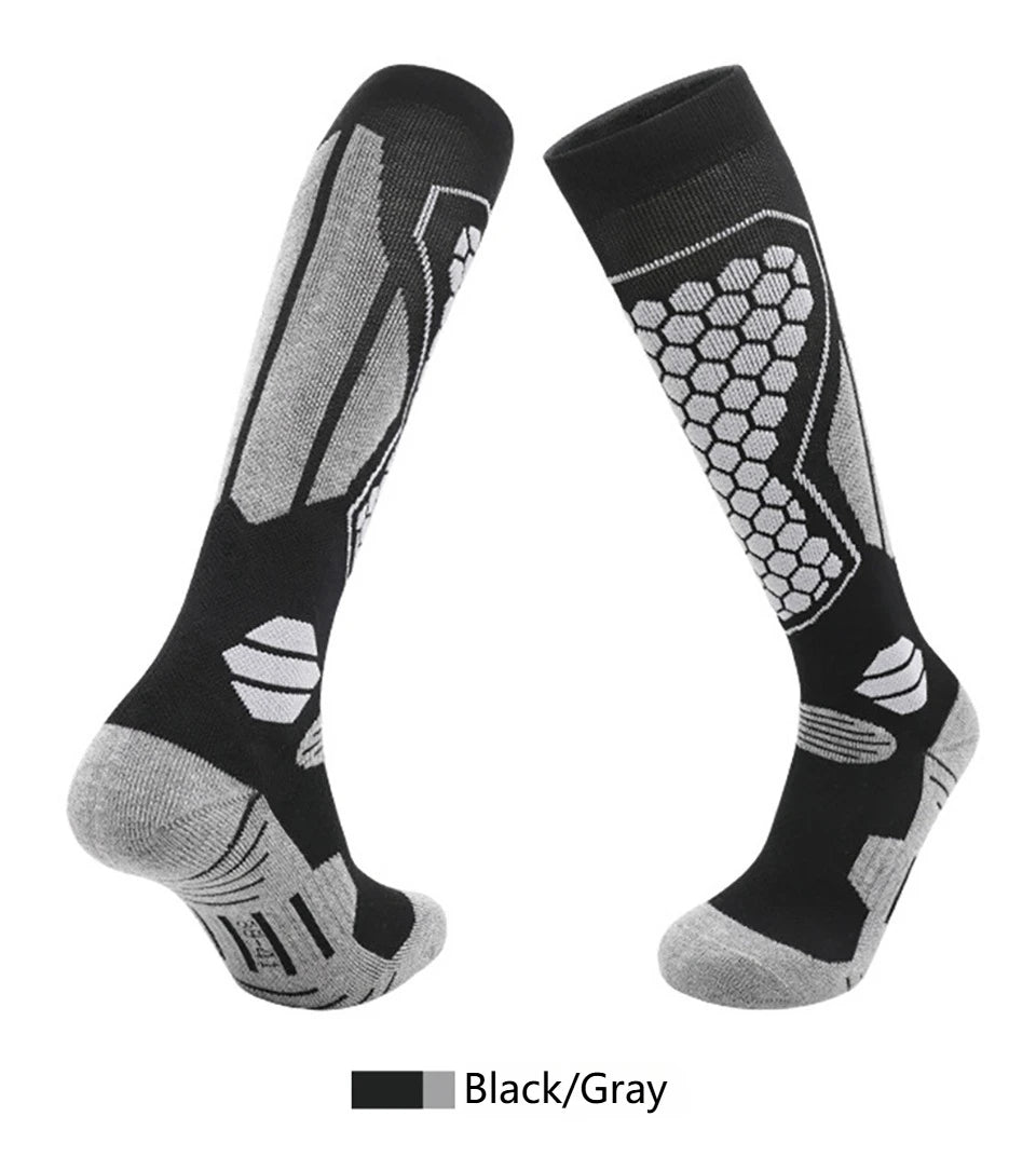 GTUBIKE Thermal Winter Cotton Men Women Ski Socks High Elastic Sports Socks Snowboarding Cycling Adult Skiing Thicker Leg Warm