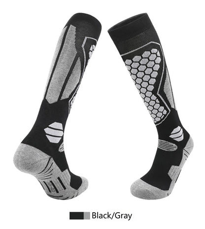 GTUBIKE Thermal Winter Cotton Men Women Ski Socks High Elastic Sports Socks Snowboarding Cycling Adult Skiing Thicker Leg Warm