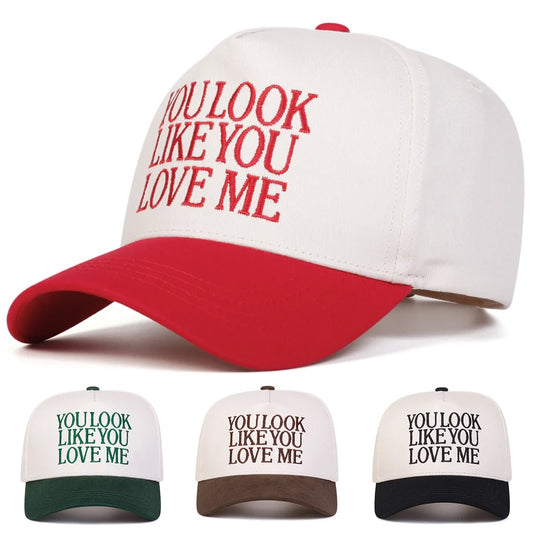 Unisex YOULOOK LIKE YOU Letter Embroidery Baseball Caps Spring Autumn Outdoor Adjustable Casual Hats Sunscreen Hat Sports Cap