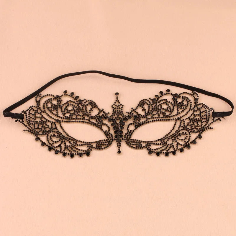 Wedding Dance Mask Headdress Bride Party Rhinestone Tassel Wedding Card Personality Mask Stage Accessories