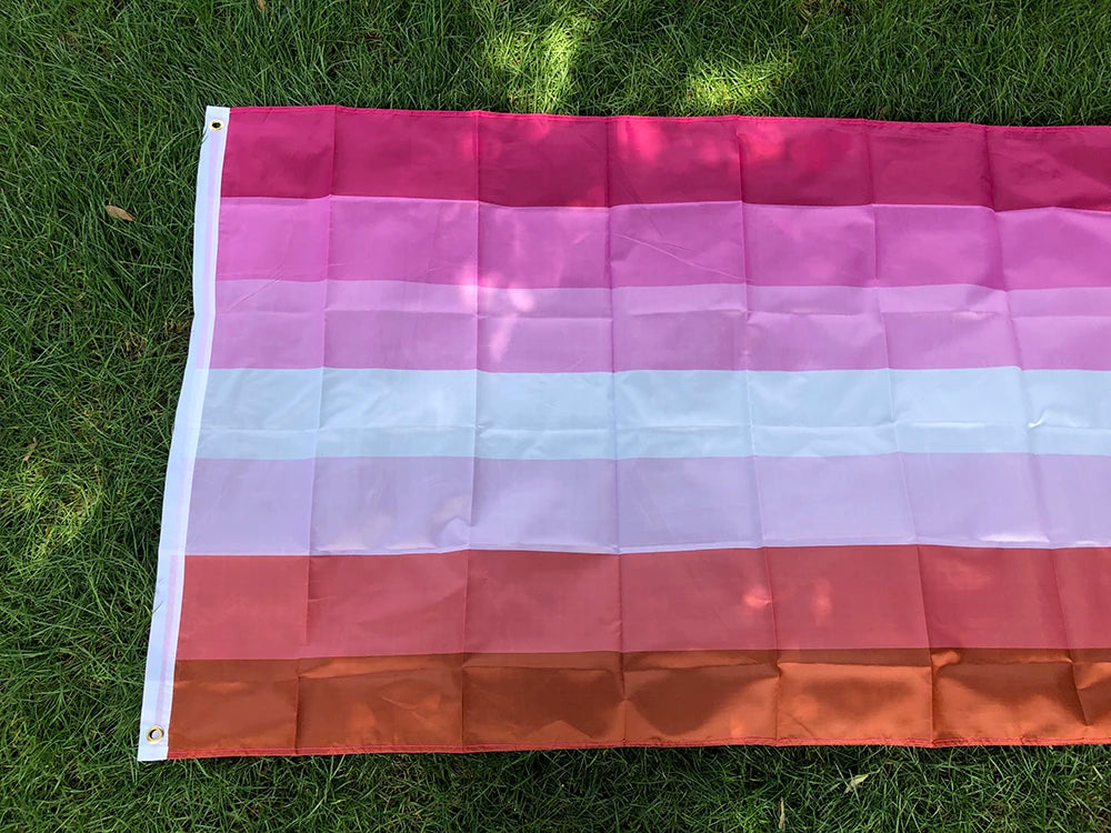 Lesbian flag 3x5fts 90x150cm polyester LGBT Lesbian pride Flag hanging banner for home decoration