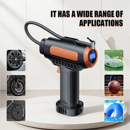 Portable 12V Car Tyre Inflator with Dual-Cylinder Design Air Pressure: 150 PSI Suitable for All Vehicles Outdoor Tyre Emergency