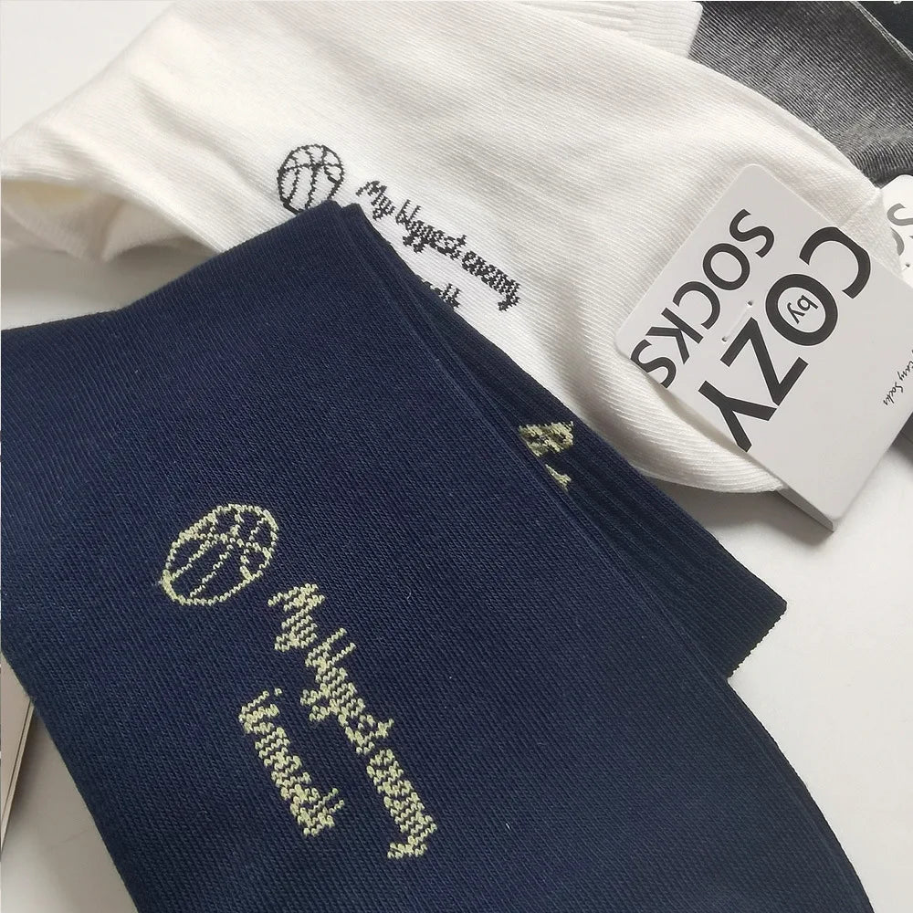 Classic Basketball socks Number 23 Mid-Calf Cotton Socks for Man Casual Sweater Adult Female Socks Comfortable Breathable Wear