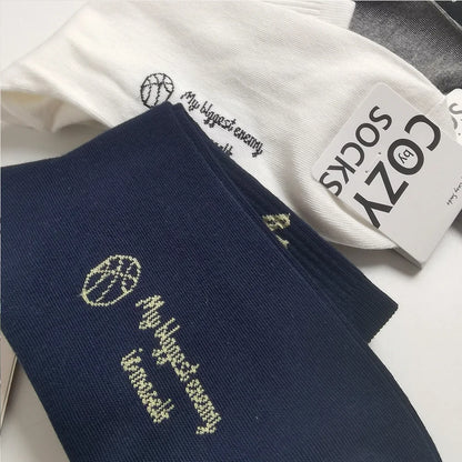 Classic Basketball socks Number 23 Mid-Calf Cotton Socks for Man Casual Sweater Adult Female Socks Comfortable Breathable Wear