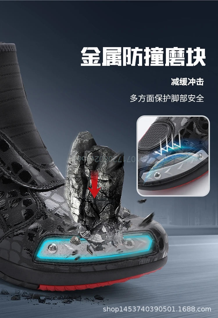 Motorcycle Riding Boots Summer New Anti-fall Casual Cycling Shoes Men's Outdoor High-top Cross-country Race Motorcycle Shoes