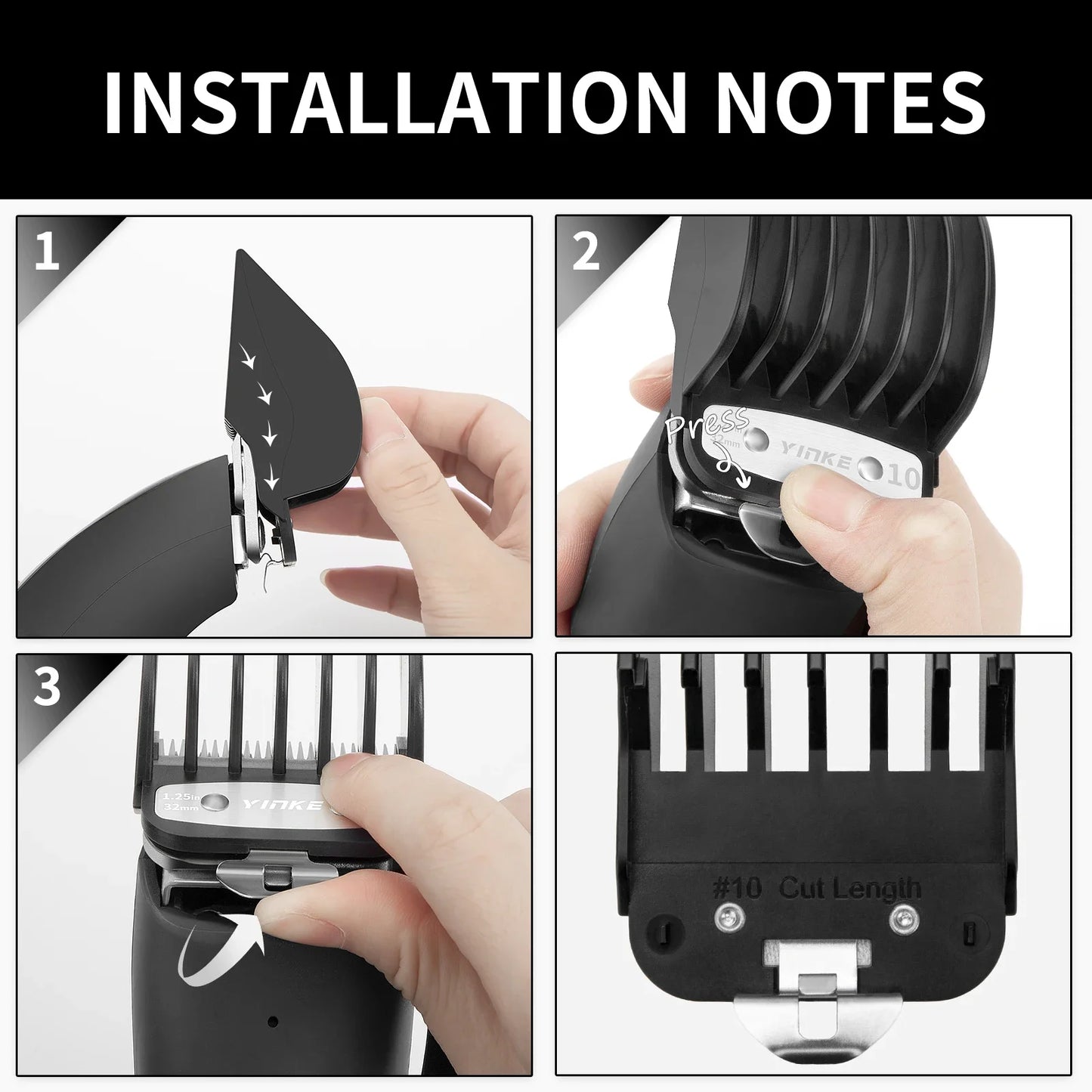 Yinke Large Limit Comb 32mm 38mm 51mm For Wahl Hair Clipper Guards Barber Shop Cutting Guide Combs Electric Clippers Accessory