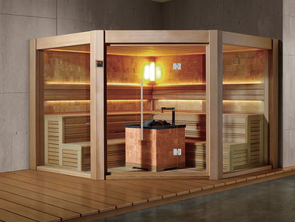 Customization Modern Dry Wet Steam Shower Room Outdoor Sauna Cabin Combos Steam Shower Full Spectrum Far Infrared Sauna Bath Woo