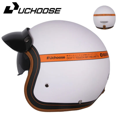 DOT Open Face Casco Moto Motorcycle Accessories Men Moto Helmets Certificated Retro Motorcycle Helmet Cafe Racer