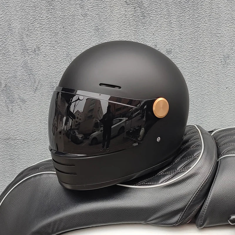 ORZ Retro full face motorcycle helmet - Classic design, suitable for both men and women, with safety protection certified by 806