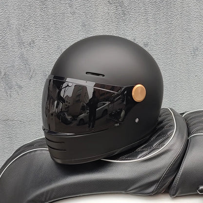 ORZ Retro full face motorcycle helmet - Classic design, suitable for both men and women, with safety protection certified by 806