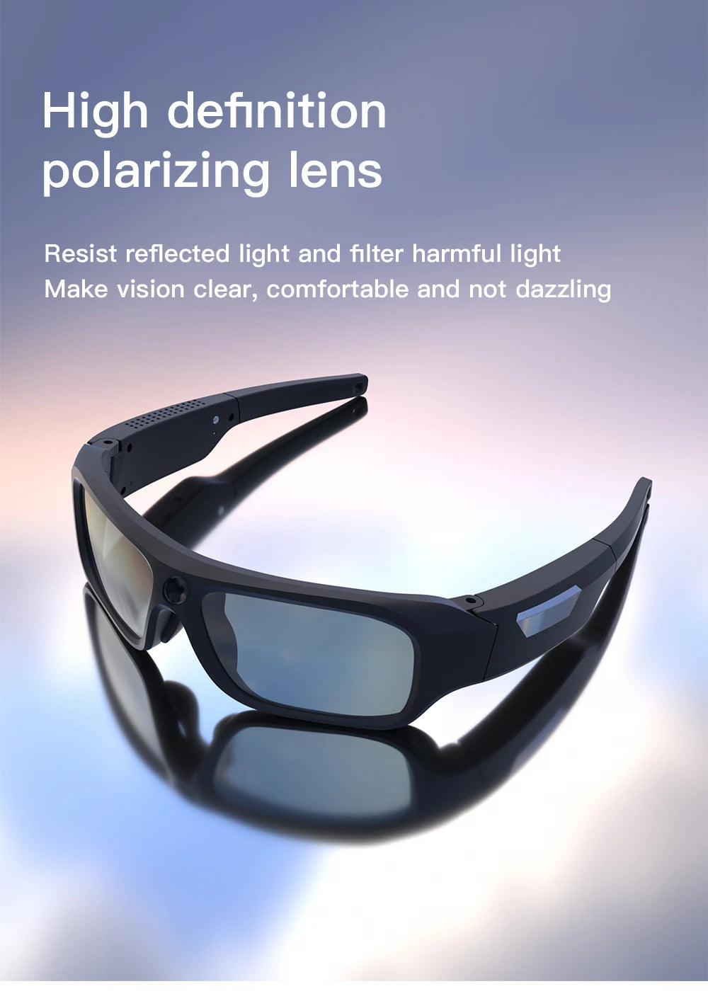 4K HD Smart Glasses Camera Mini Eyewear Camcorder for Outdoor Cycling Driving Video Recordings