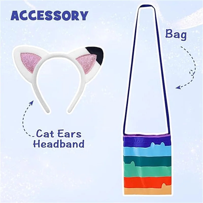 Summer Little Girls Dress Cats T-Shirt With Tutu Skirts For Children Birthday Party Cosplay Halloween Carnival Dress Up Costume