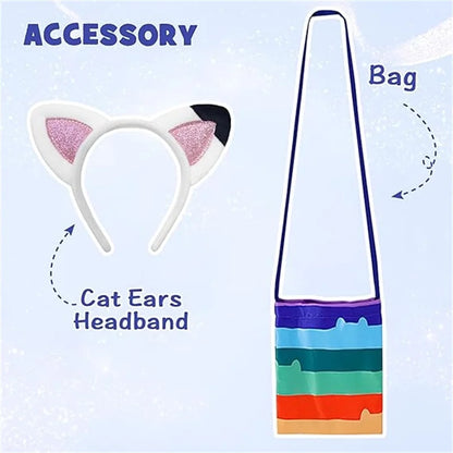 Summer Little Girls Dress Cats T-Shirt With Tutu Skirts For Children Birthday Party Cosplay Halloween Carnival Dress Up Costume